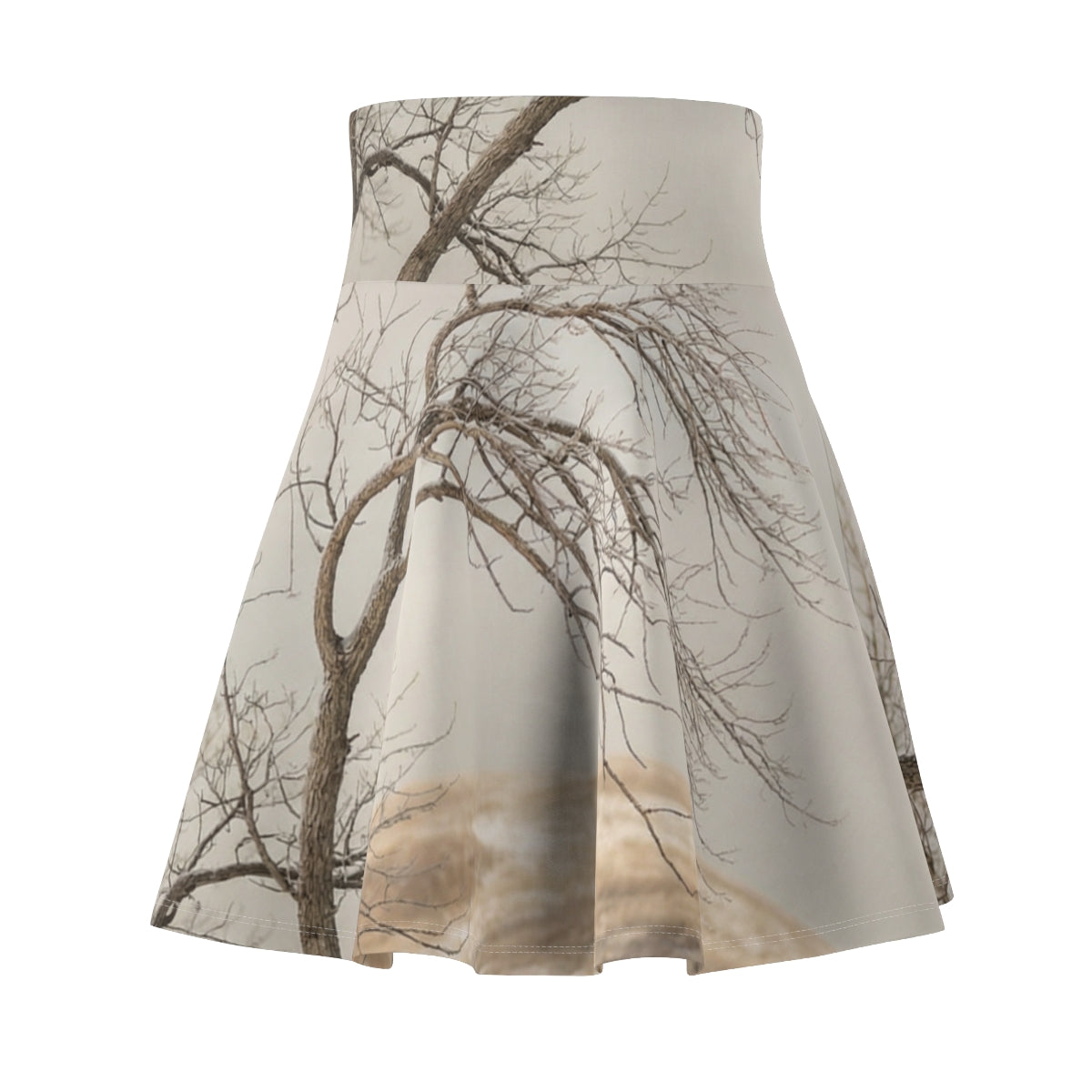 Women's Skater Skirt - Winter Branch Solitude Landscape |...
