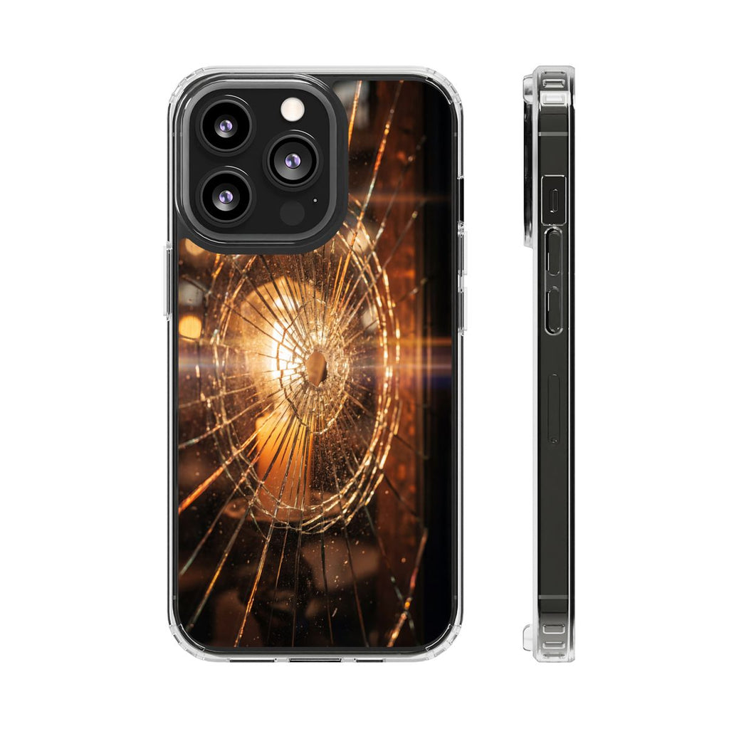 Clear Impact-Resistant Case - Fractured Glow