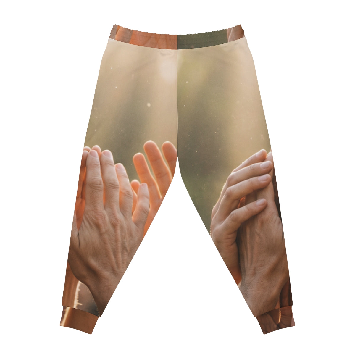 Men's Athletic Joggers - Golden Rays of Unity Wall Art |...