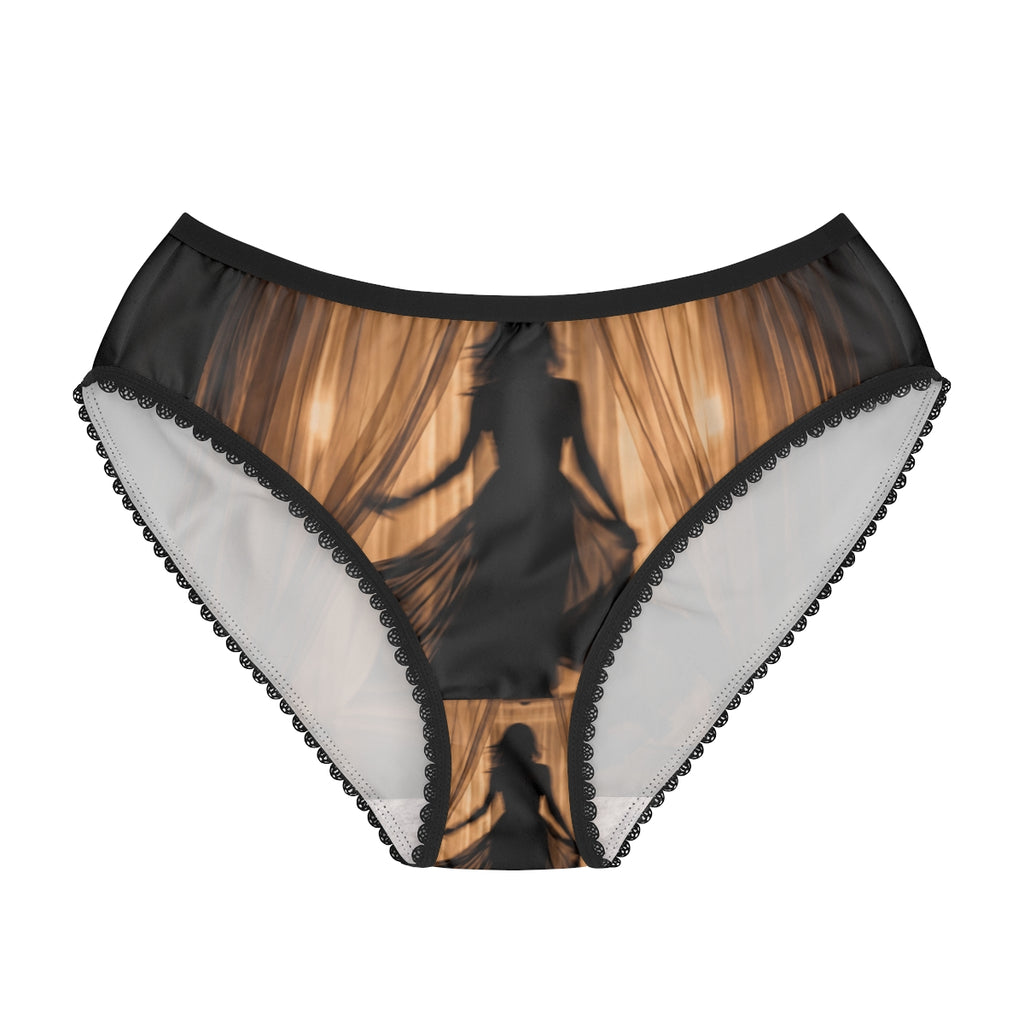 Women's Briefs - Golden Silhouette Art - Ethereal Curtain......