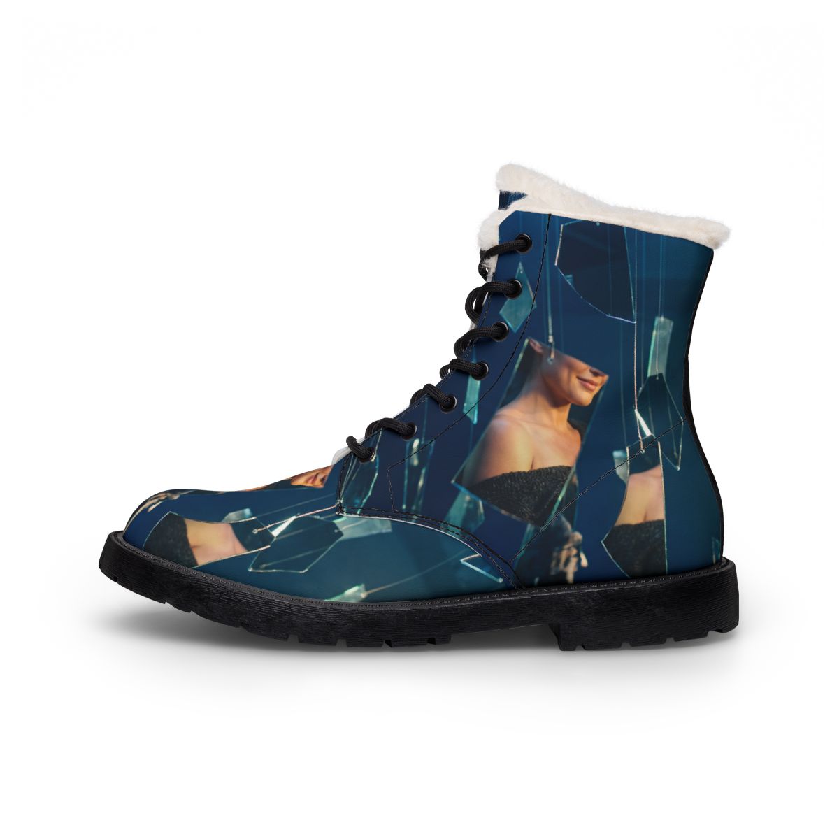 Men's Boots with Shattered Mirror Fine Art