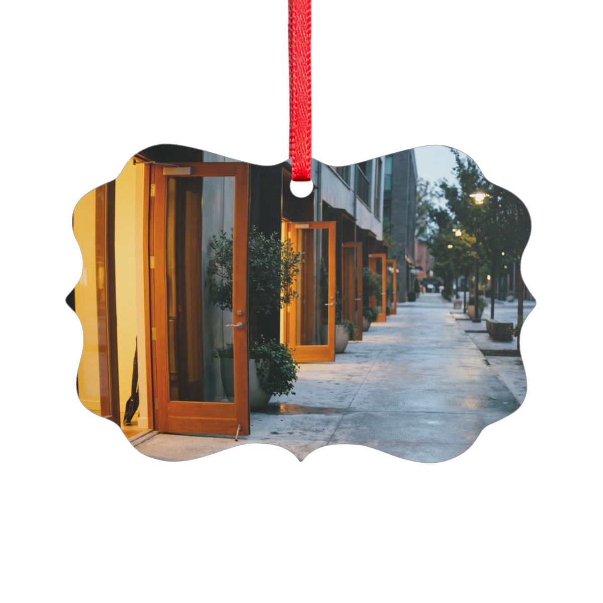Acrylic Ornament - Twilight Courtyard | Echovira Gallery