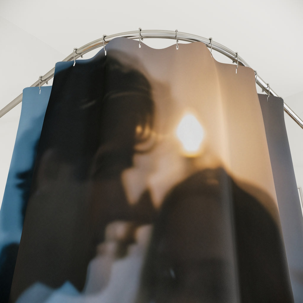 Midnight Reflection Shower Curtain - Moody Bathroom Art |...