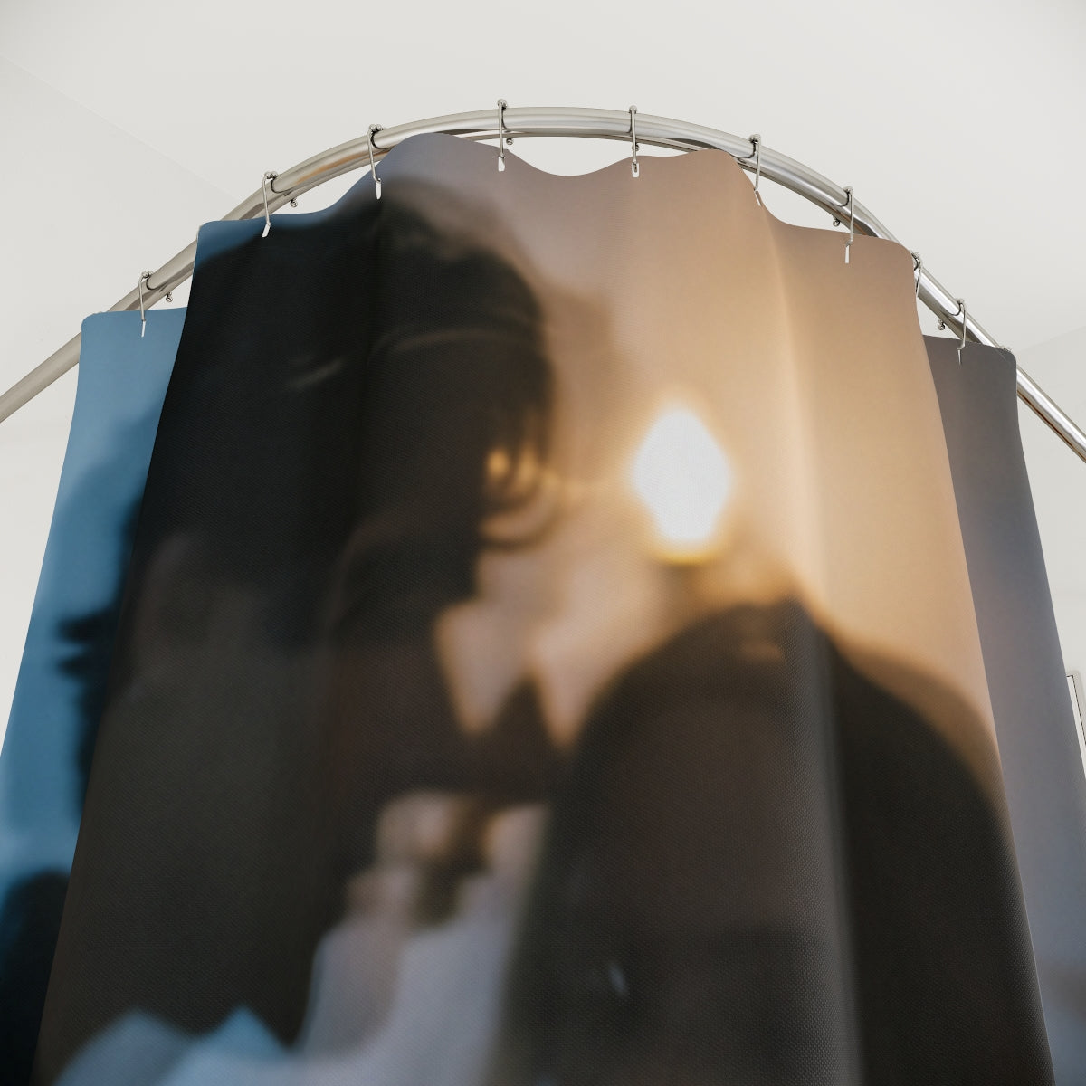 Midnight Reflection Shower Curtain - Moody Bathroom Art |...