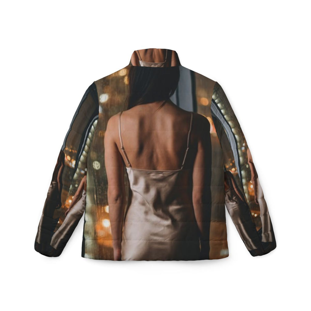 Women's Puffer Jacket - Rainscape Glow | Echovira Gallery