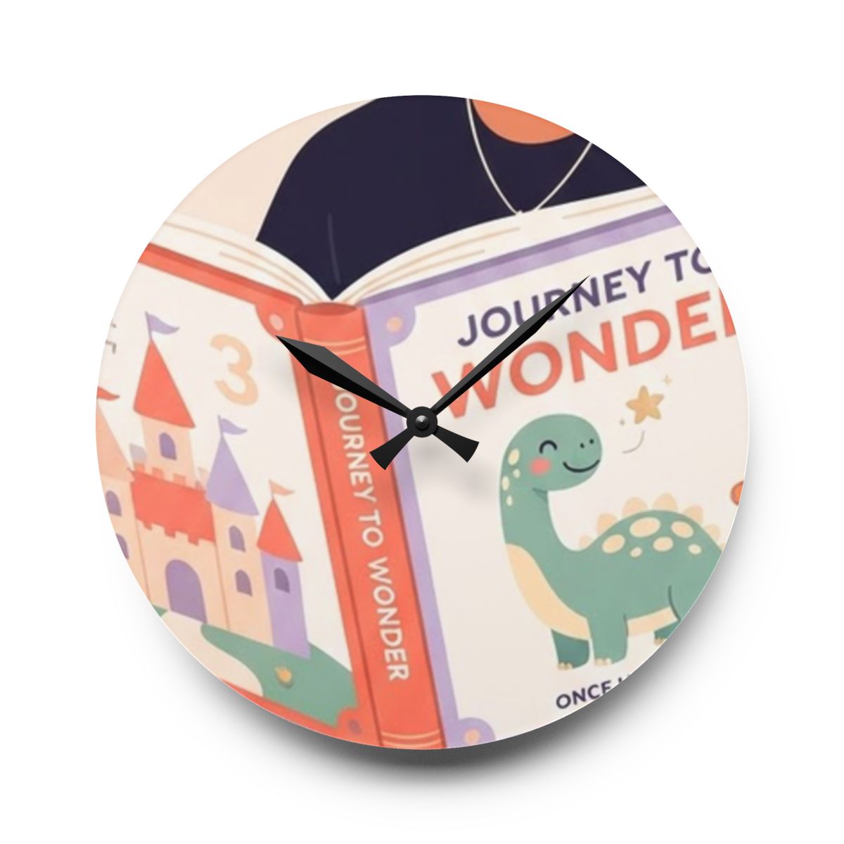 Acrylic Wall Clock - Storytime Journey to Wonder Art |...