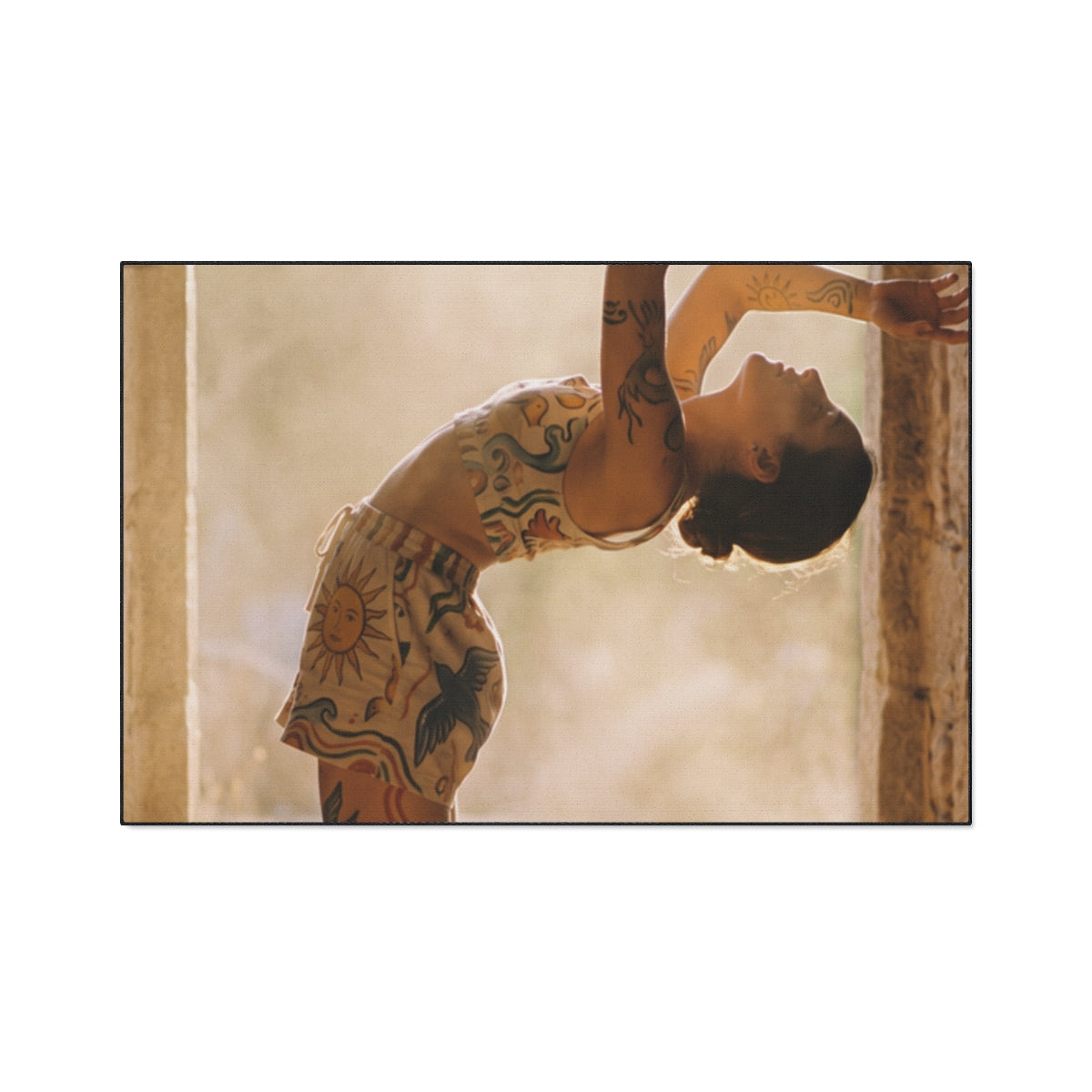 Heavy Duty Floor Mat - Solstice Ritual Golden Hour Art |...