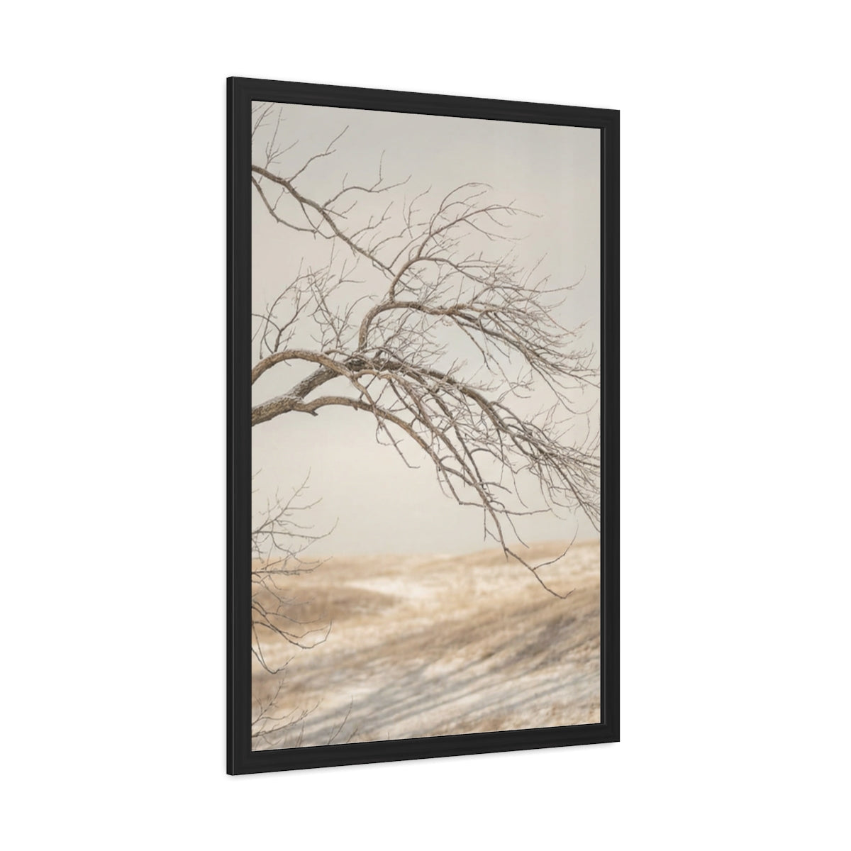 Framed Poster - Minimalist Winter Tree — Portrait
