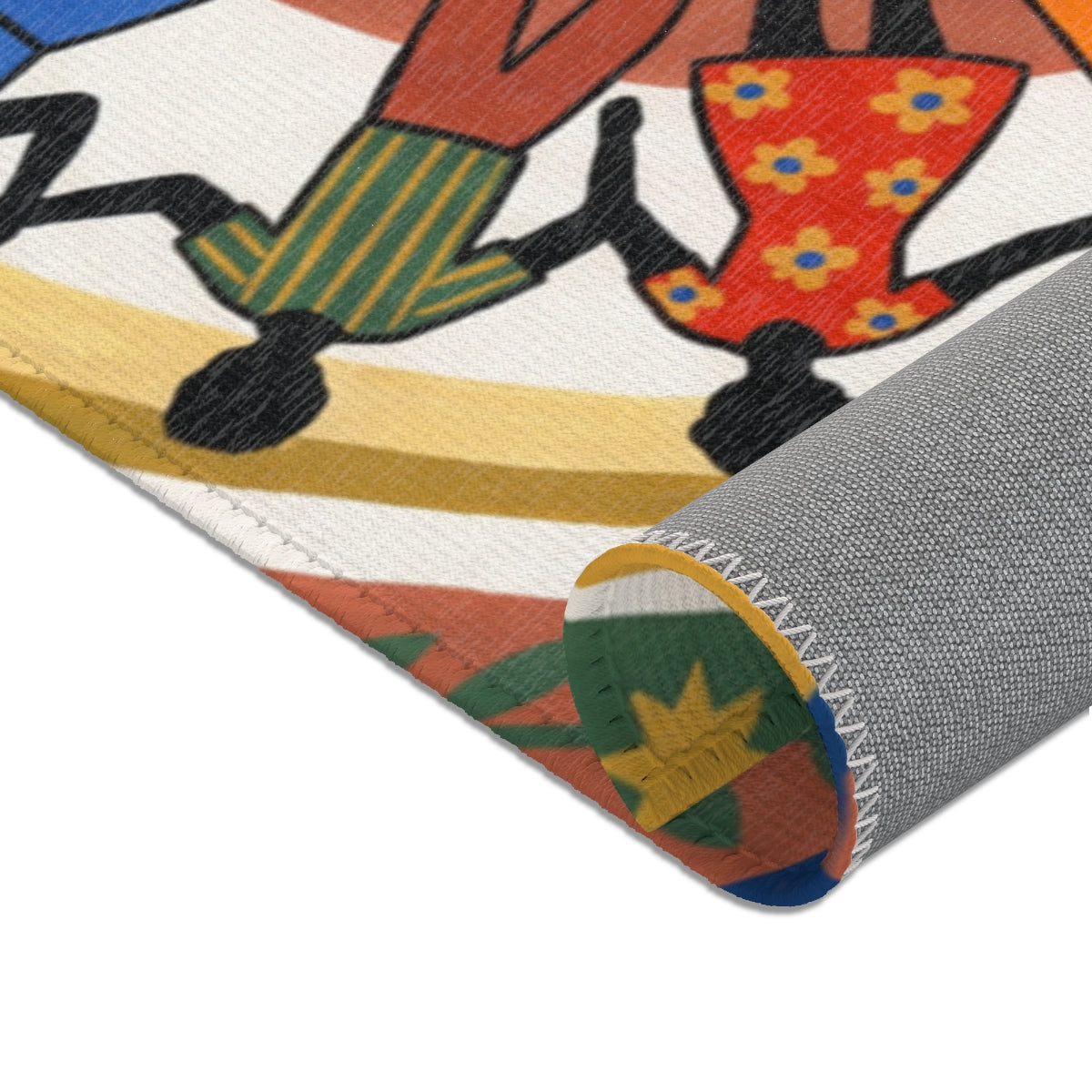Area Rug - Unity Mandala Folk Art | Echovira Gallery