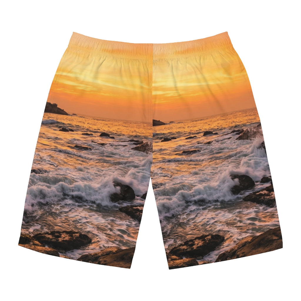 Men's Board Shorts - Majestic Ocean Dawn