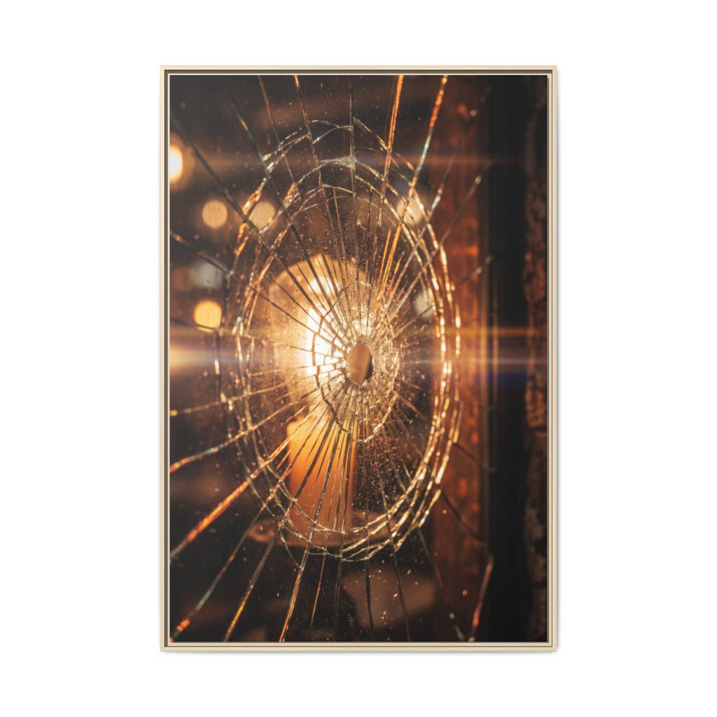 Framed Matte Canvas - Shattered Glass