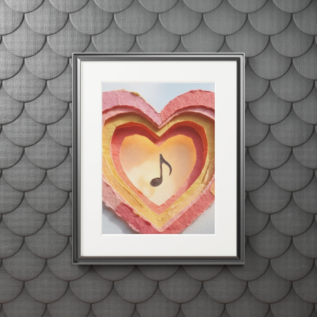 Fine Art Print - Melodic Heart Passepartout — Portrait... |...