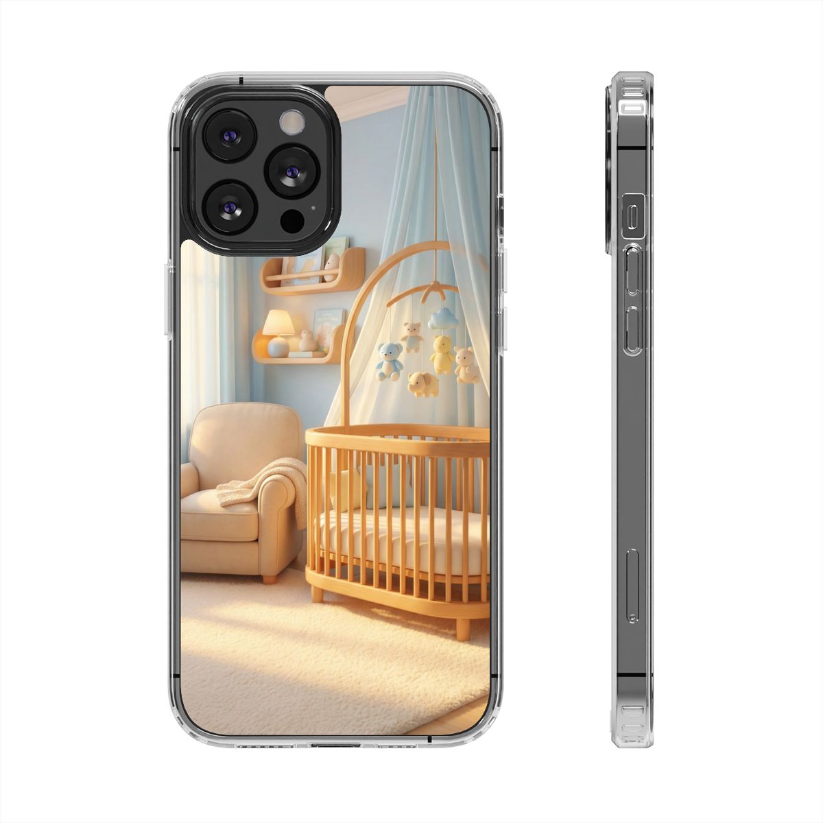 Clear Impact-Resistant Cases - Soft Blue Clear Phone Case...