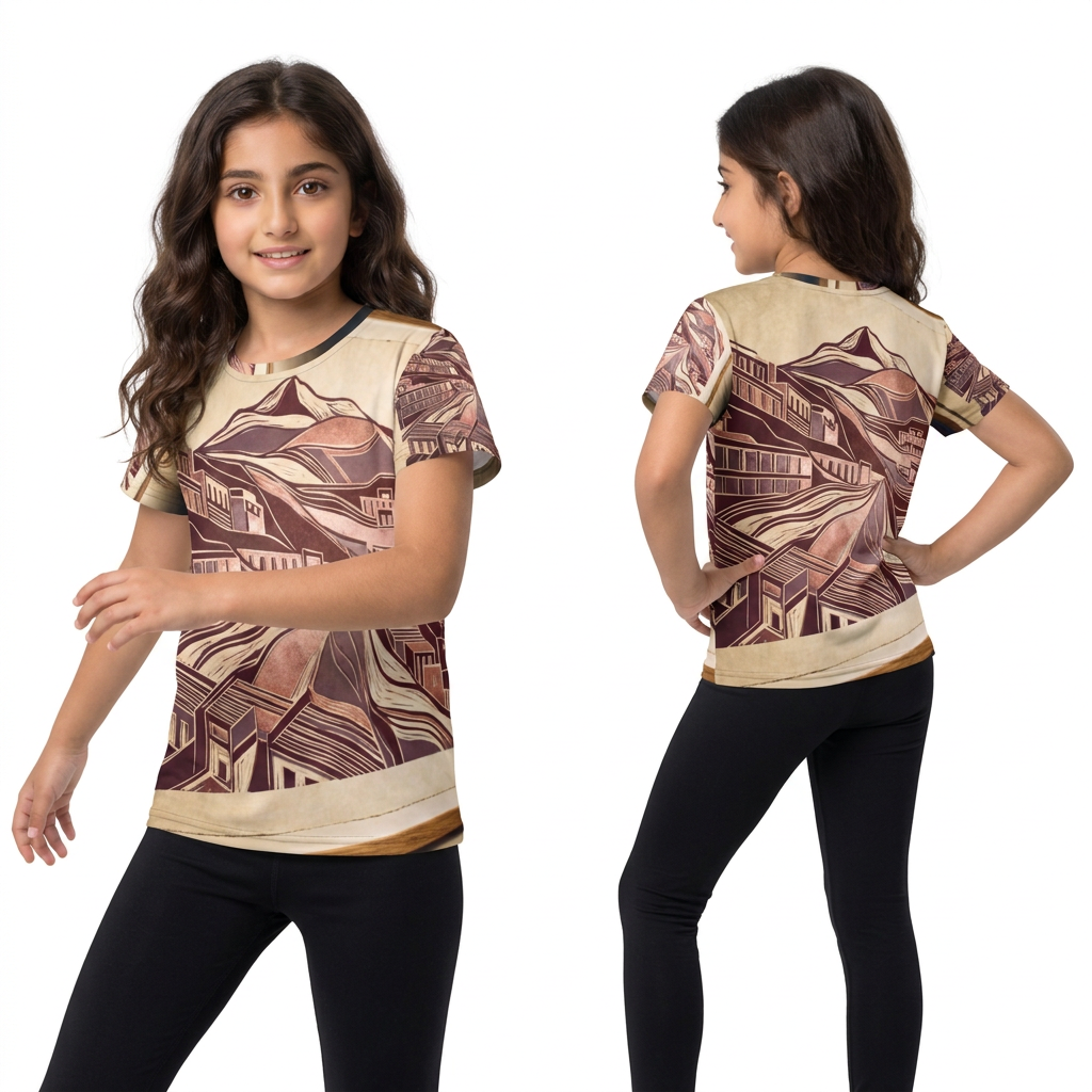 Kids Sports Jersey Mountain Village Art