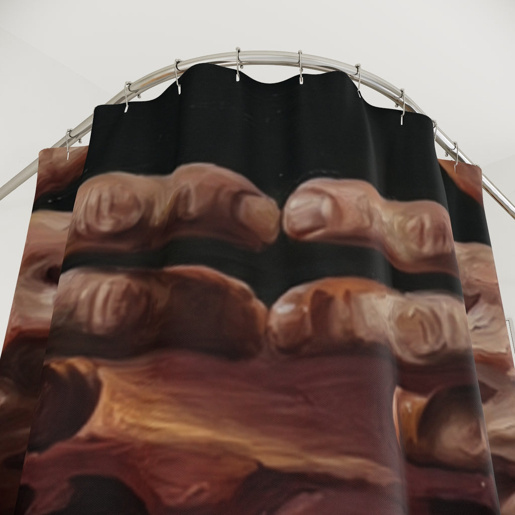 Shower Curtain - Candlelit Chiaroscuro Study | Echovira...