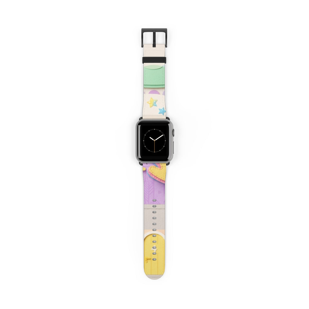 Apple Watch Band - Pastel Papercraft Town | Echovira Gallery