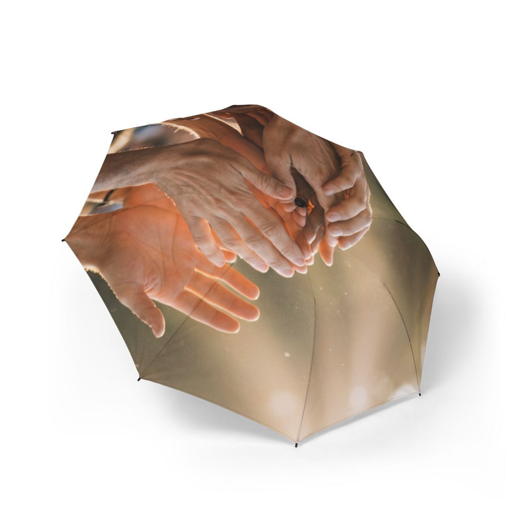 Semi-Automatic Foldable Umbrella - Golden Rays of Unity Wall...