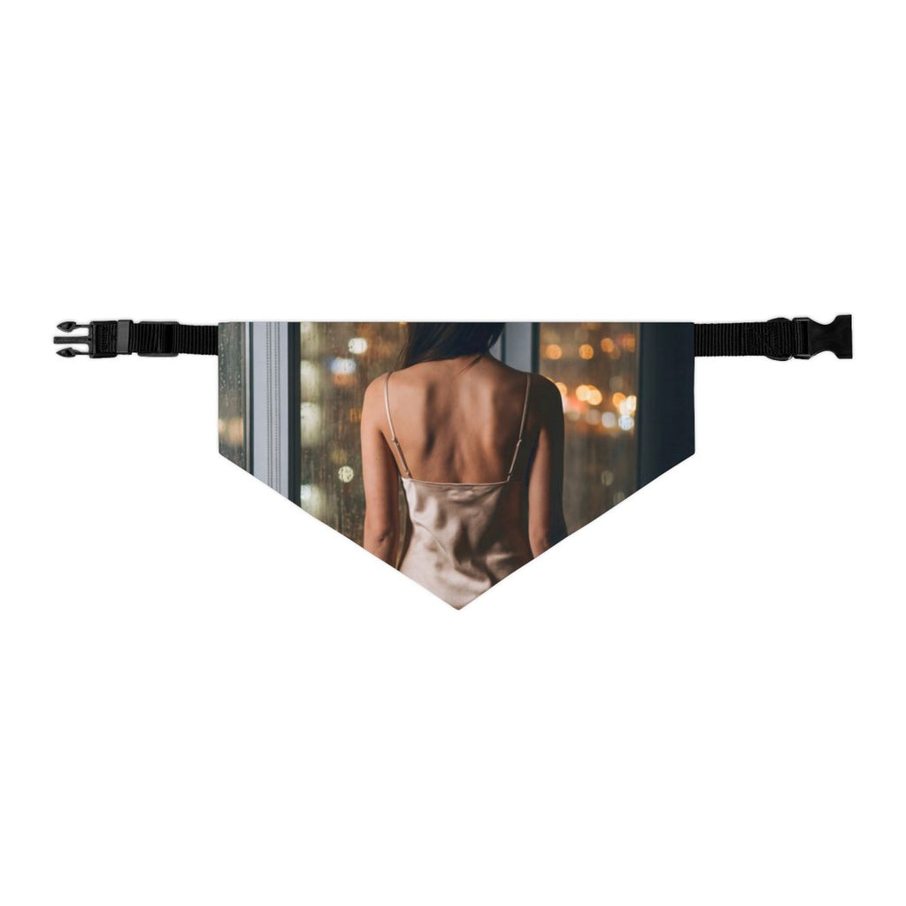 Pet Bandana Collar - Rainy City Lights Grid | Echovira...