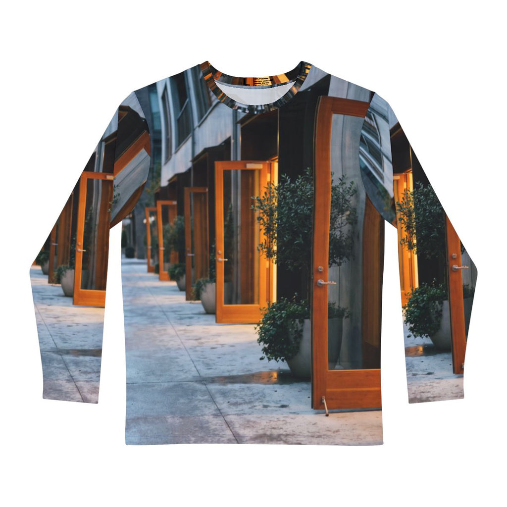 Men's Long Sleeve Shirt - Twilight Courtyard | Echovira...