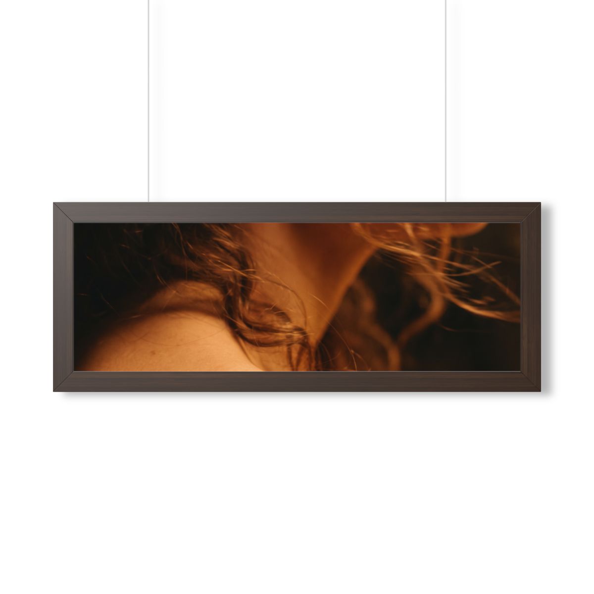 Framed Horizontal Poster - Golden Hour Silhouette Art —... |...