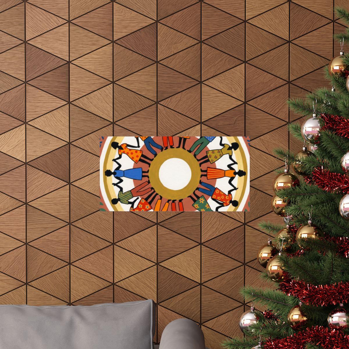 Matte Horizontal Poster - Unity Mandala Folk Art (10×8 &......