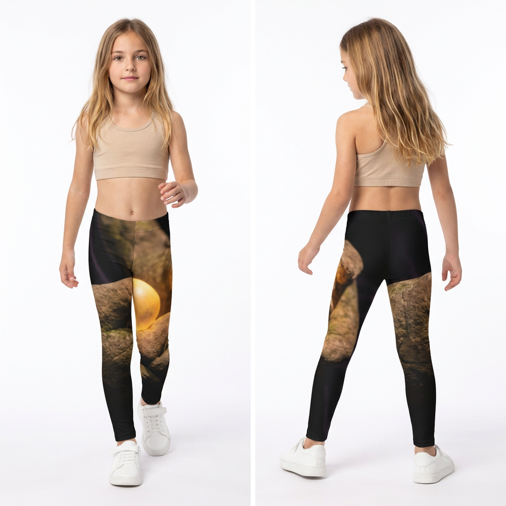 Kids Leggings with Glowing Relic Orb Art