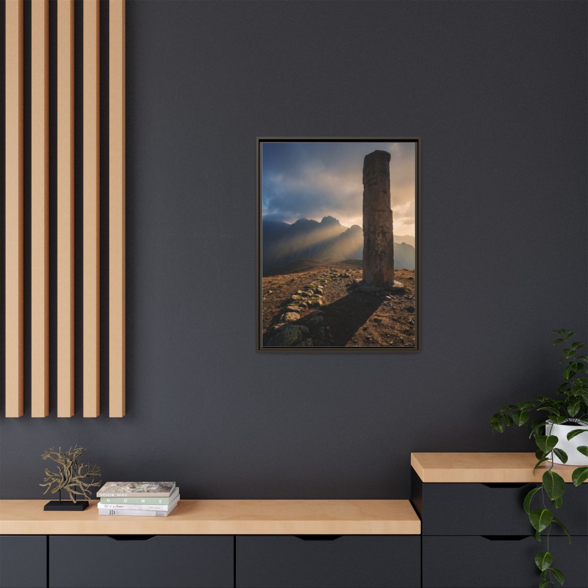 Framed Matte Canvas - Sun Peak
