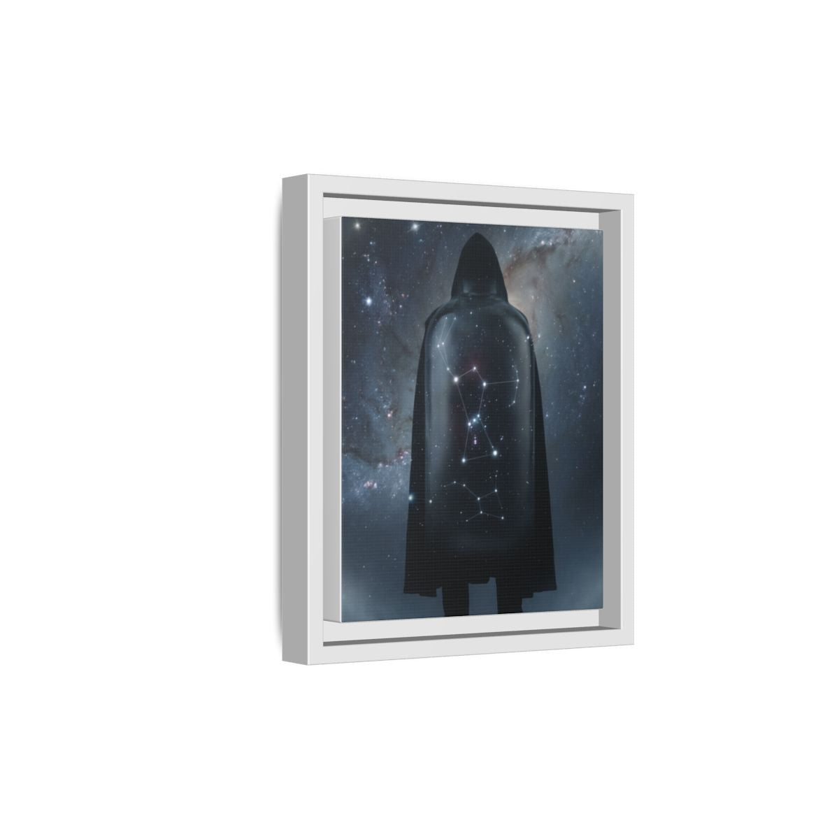 Framed Matte Canvas - Cosmic Sentinel — White / 1.25" (8×10, 9×12, 11×14, 12×16, 10×20, 12×18, 16×20, 16×24, 18×24, 12×36, 20×24, 16×32, 20×30, 24×30, 24×32, 16×48, 24×36, 24×48, 30×40, 20×60, 32×48, 30×60 & 40×60)