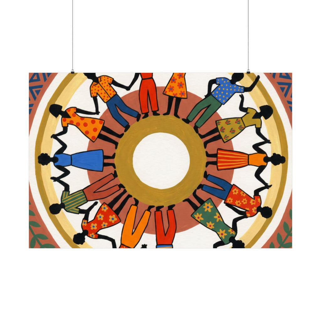 Matte Horizontal Poster - Unity Mandala Folk Art (10×8 &......
