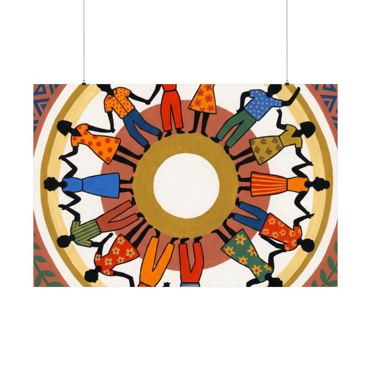 Matte Horizontal Poster - Unity Mandala Folk Art (10×8 &......