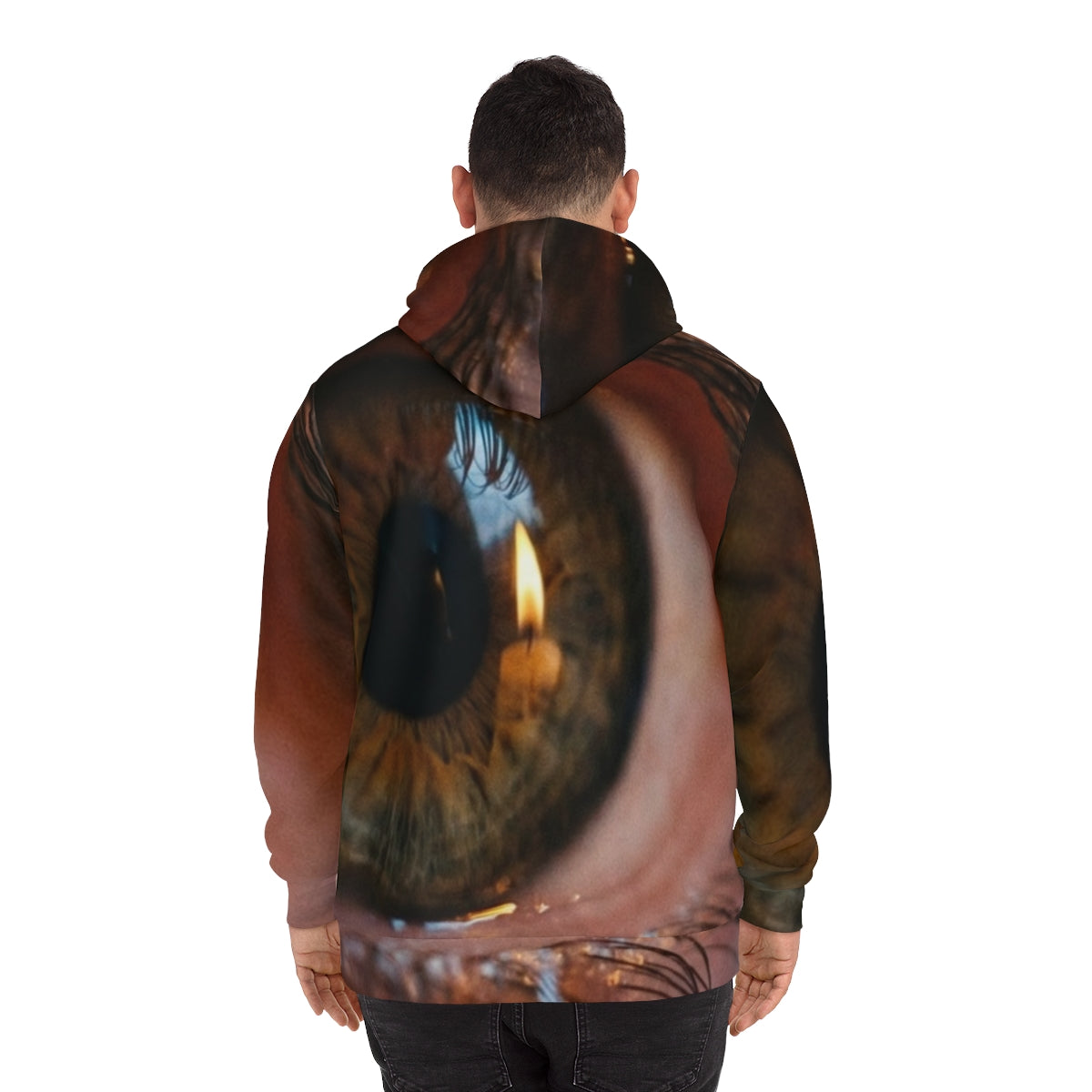Men's Fashion Hoodie - Amber Iris Reflection Fine Art Print...