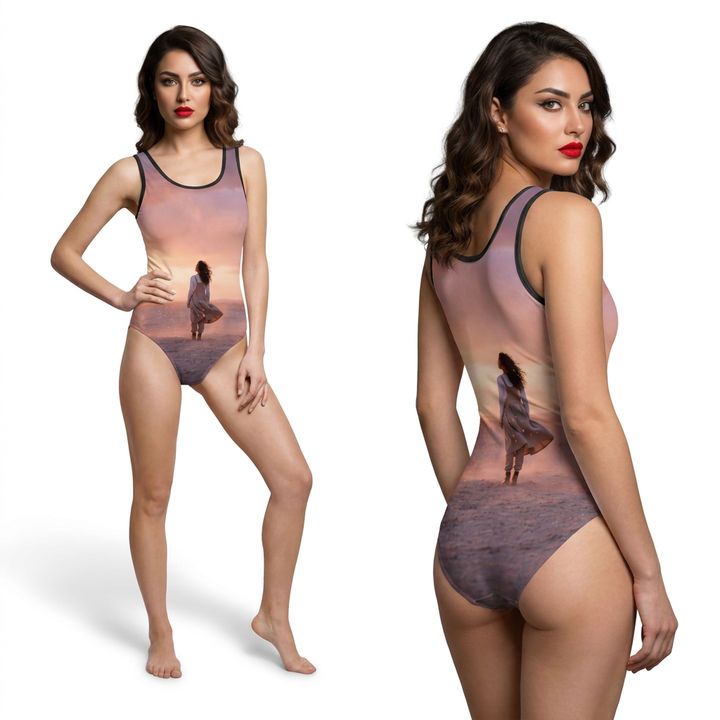 Maillot de bain une-pièce classique - Heure dorée au désert