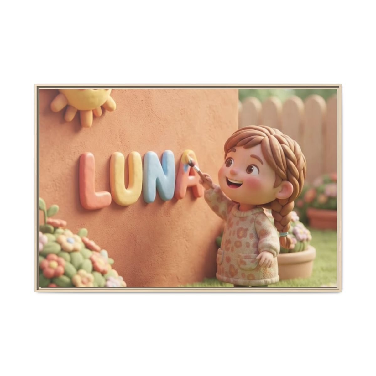 Matte Canvas Framed - Luna Sunshine Clay — Natural / 1.25"...