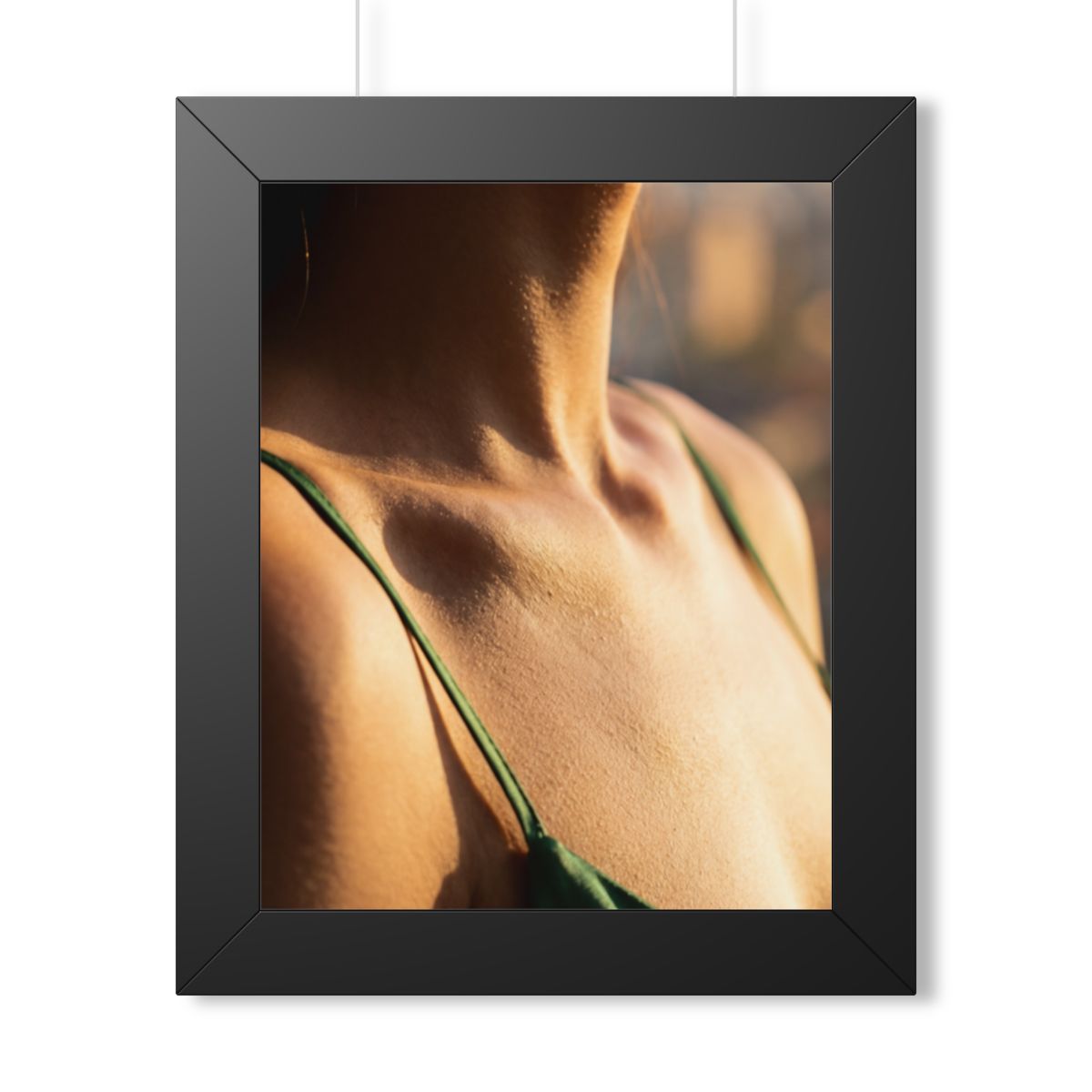 Framed Vertical Poster - Golden Hour Glow - Minimalist... |...