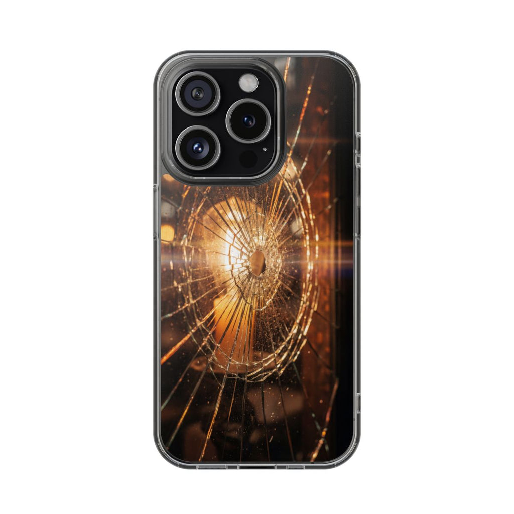 Clear Impact-Resistant Case - Fractured Glow