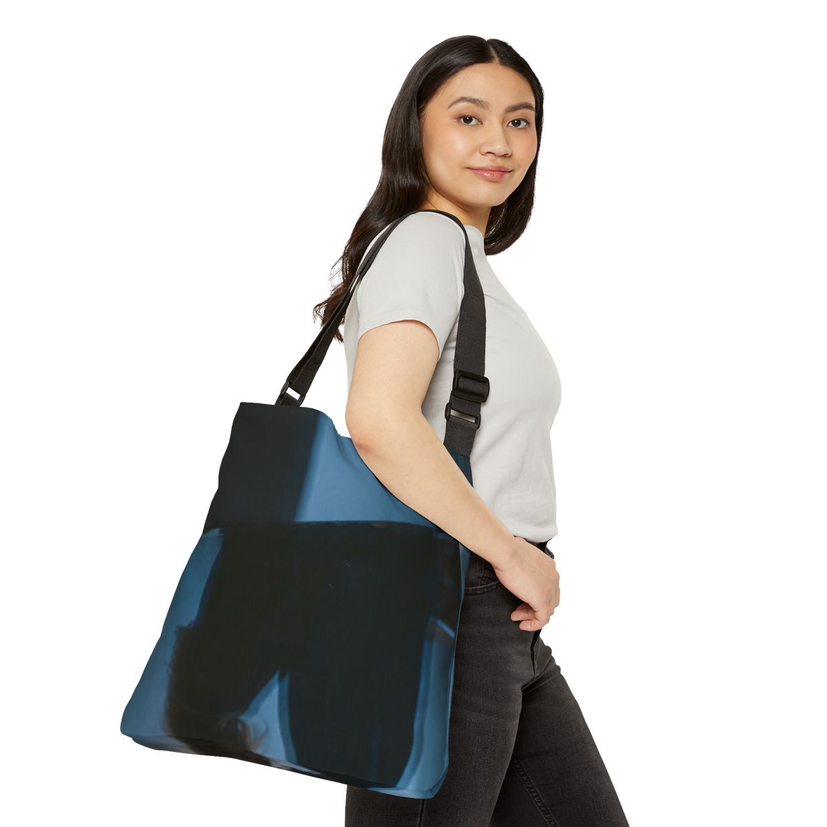 Midnight Shadow Adjustable Tote Bag - Aesthetic Carryall |...