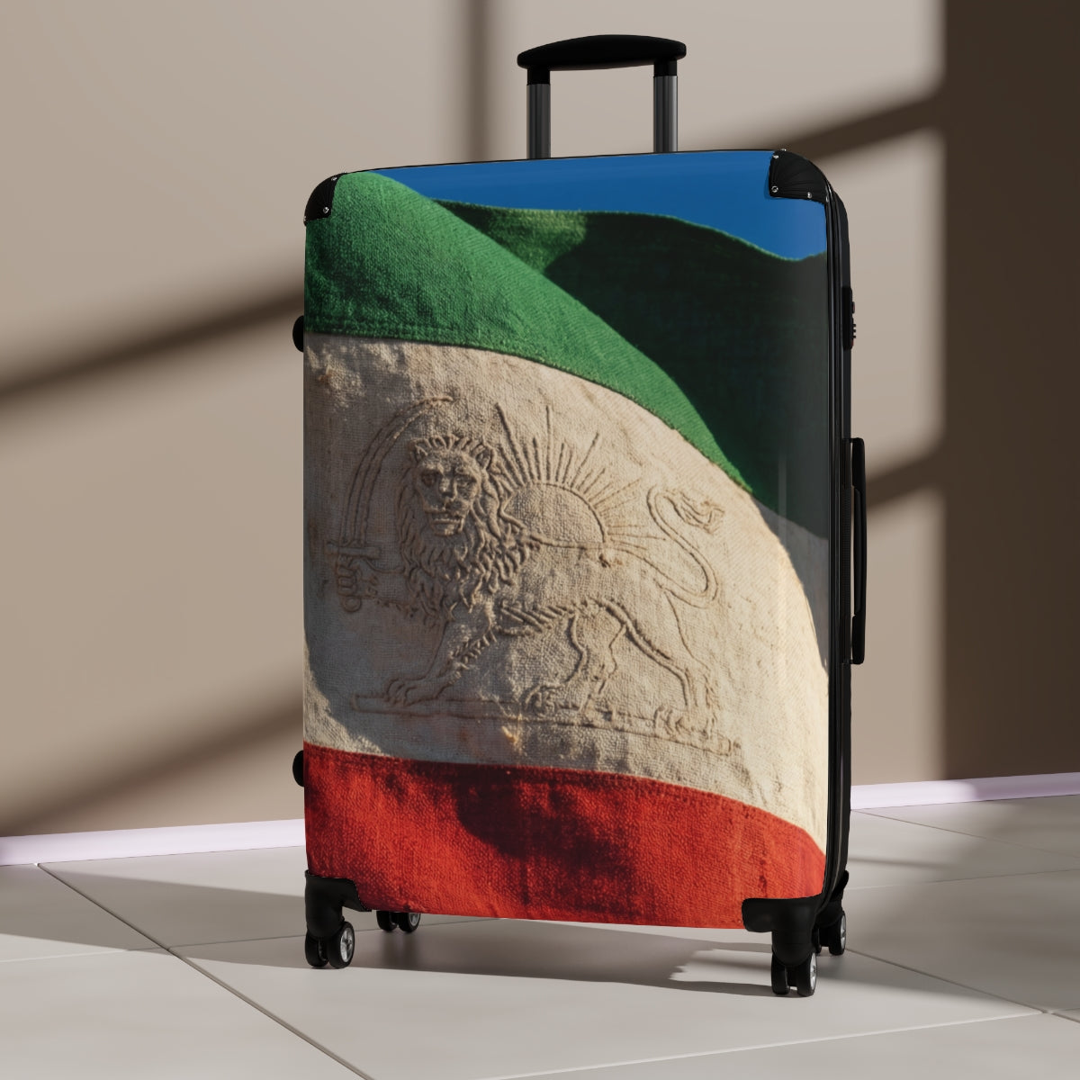 Suitcase - Vintage Persian Lion & Sun | Echovira Gallery
