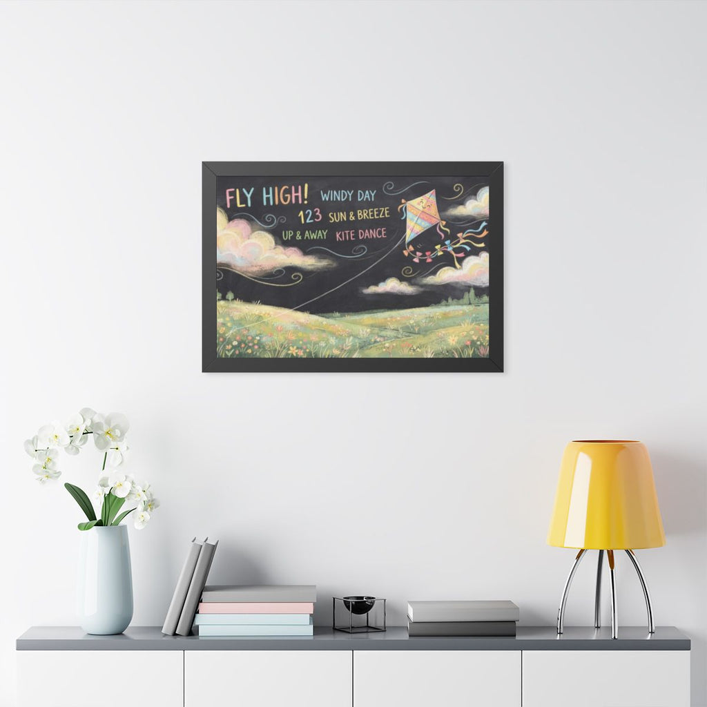 Framed Horizontal Poster - Breeze Meadow — Black (14×11... |...