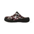 Kids' Foam Clogs with Burgundy Rose Petals