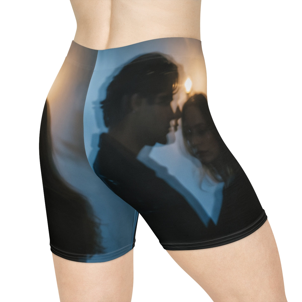 Women's Biker Shorts - Midnight Reflections - Moody Gym Wear...