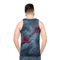Men's Abstract Expressionist Crimson Tank Top