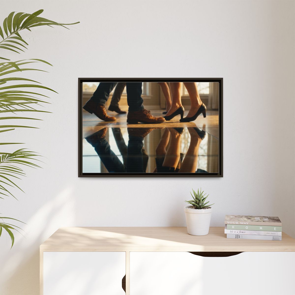 Matte Canvas, Framed - Golden Hour Reflections Cinematic Art...