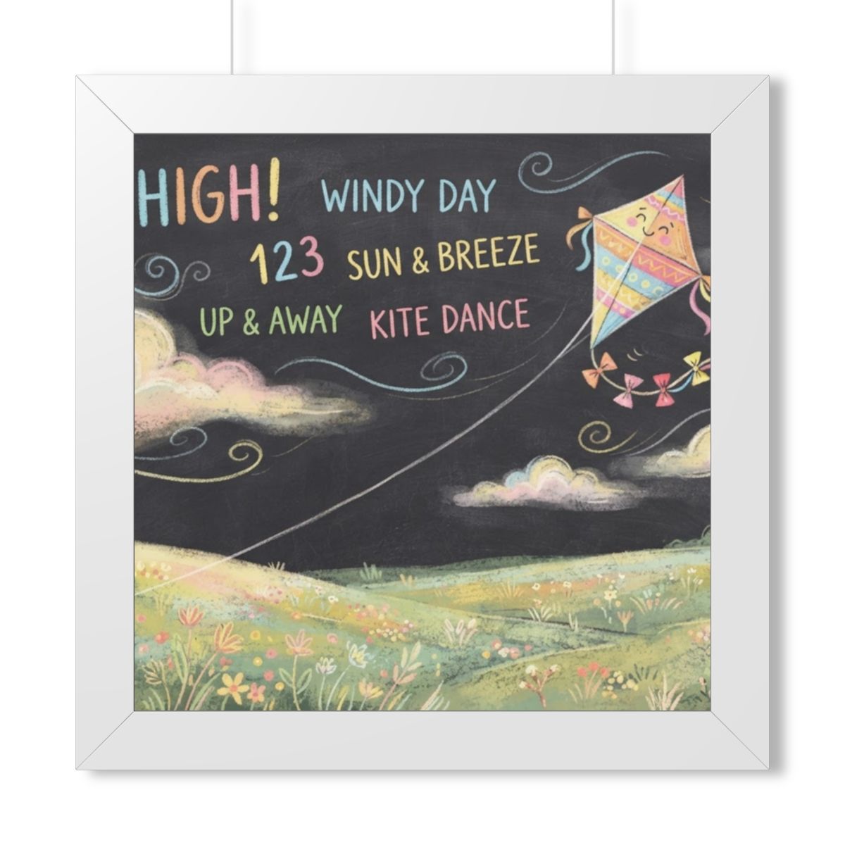Framed Horizontal Poster - Breeze Meadow — White (14×11... |...