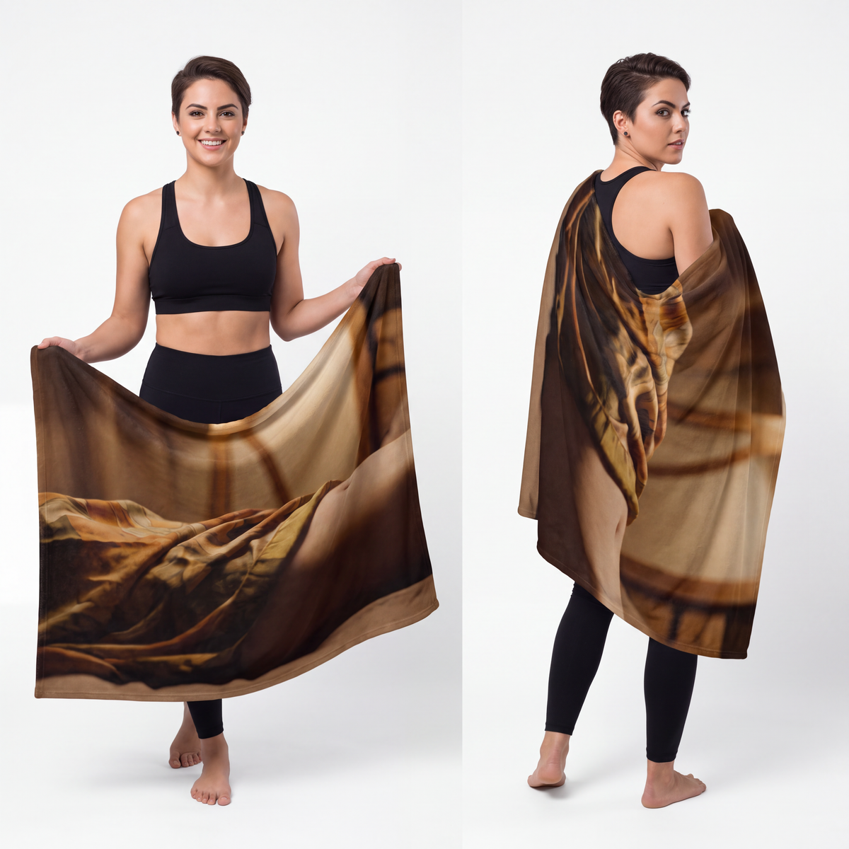 Velveteen Microfiber Blanket - Amber Silk | Echovira Gallery