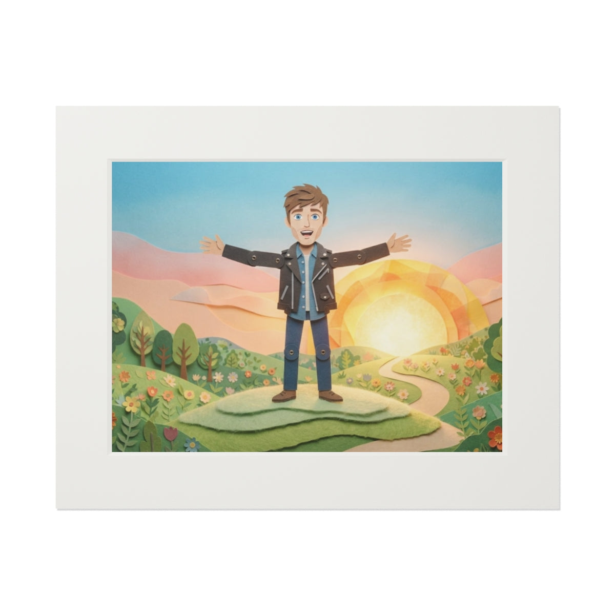 Fine Art Print - Sunny Meadow Paper Frame — Landscape (14×11...