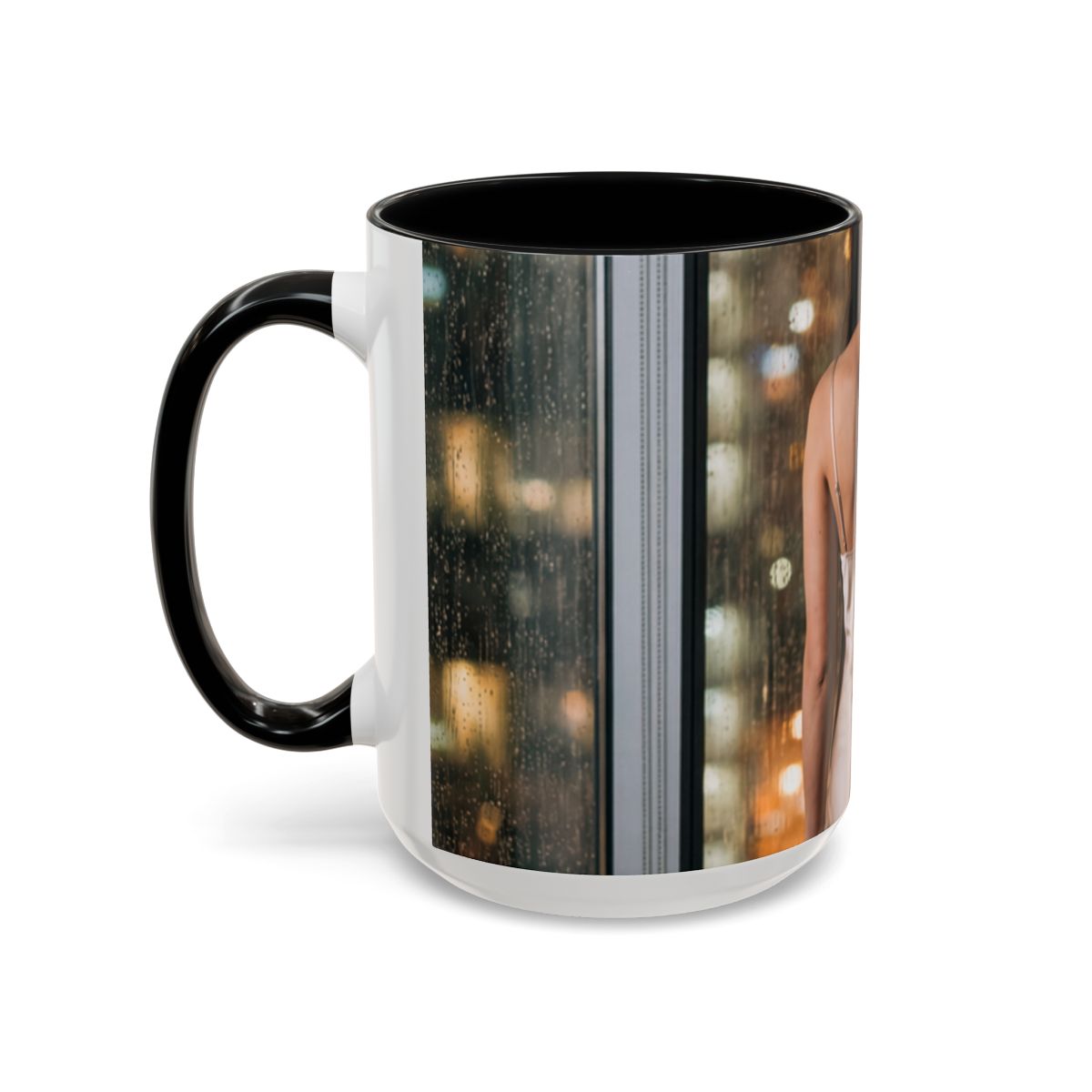 Accent Coffee Mug - Rainy Night Scene