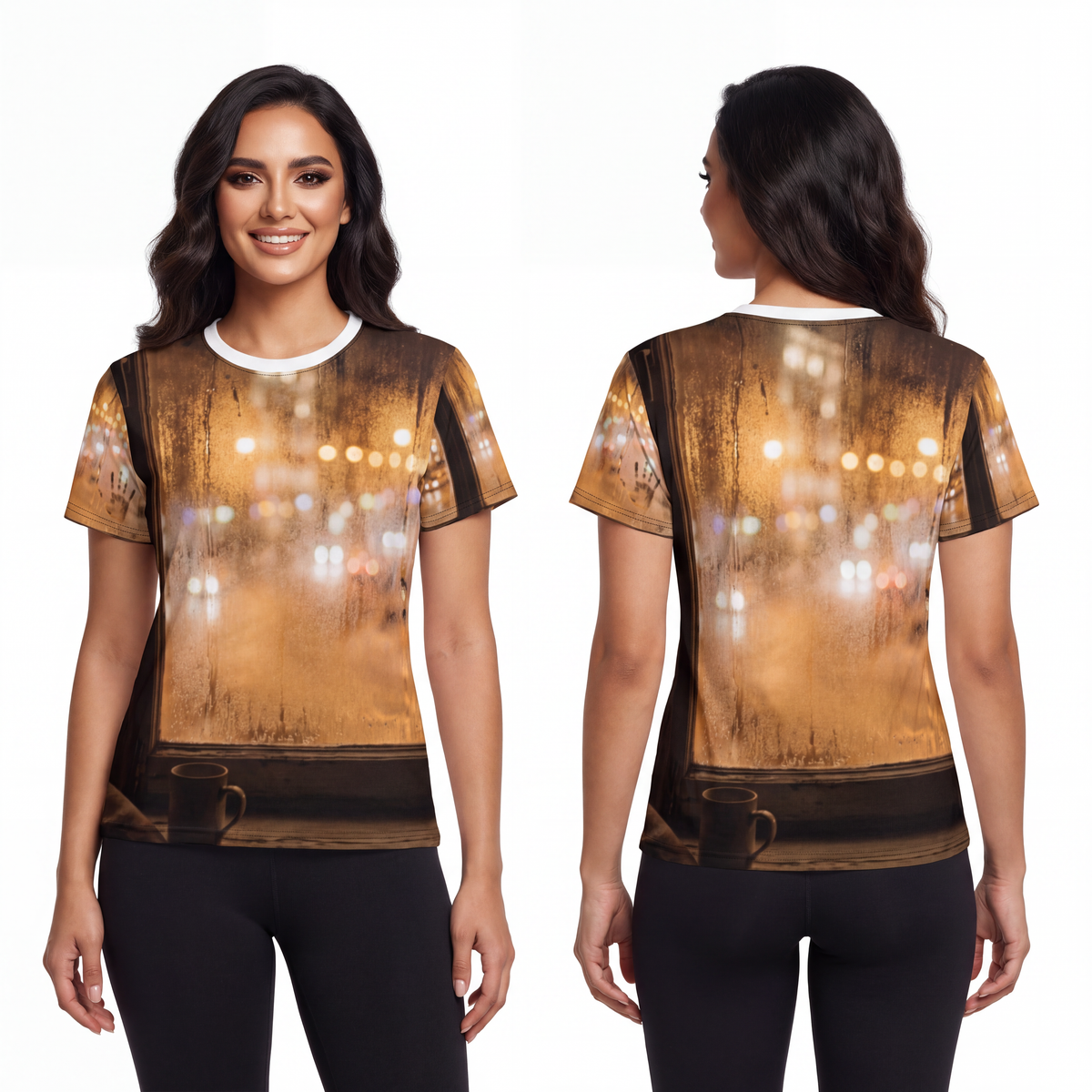 Unisex Cut & Sew Tee - Amber Rain Vista | Echovira Gallery