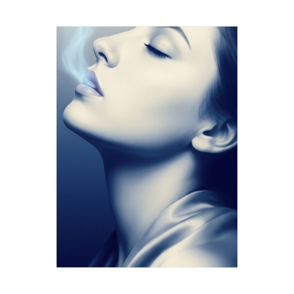 Matte Vertical Poster - Ethereal Blue Somnium Portrait (8×10...