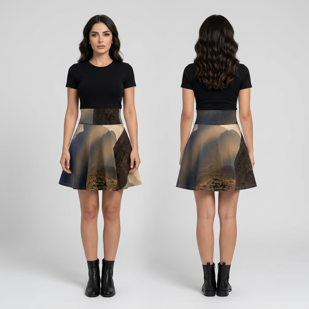 Women's Skater Skirt - Epic Landscape