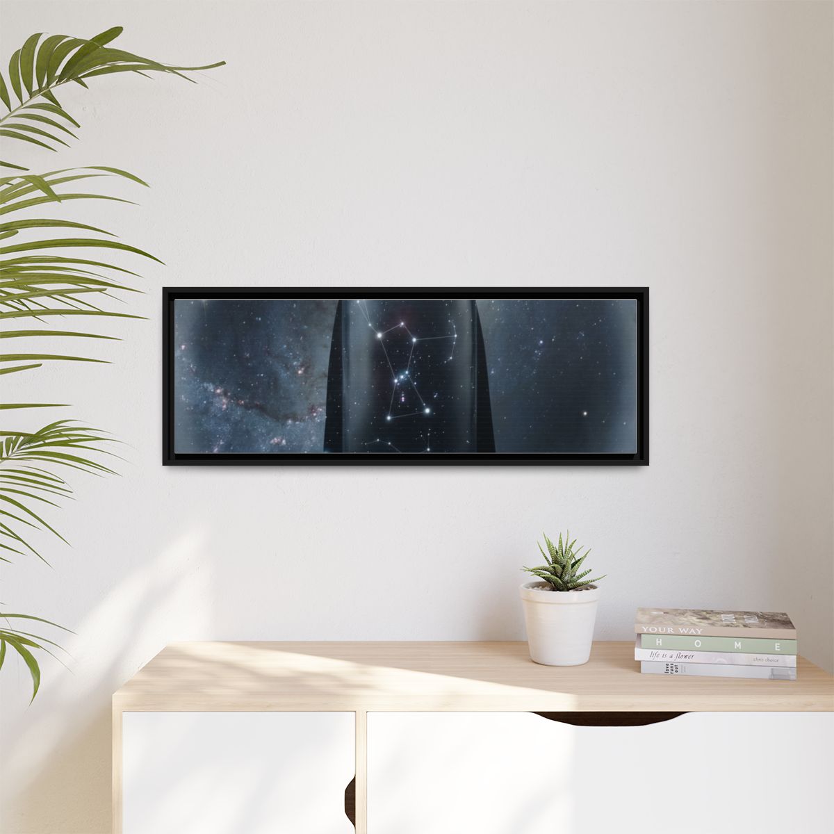 Matte Canvas, Framed - Cosmic Sentinel Orion Constellation...